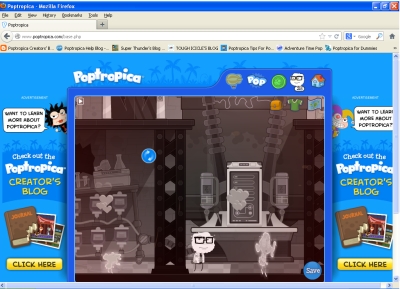 This is what happens when you use all the gold cards in the store which do something to Poptropicans.